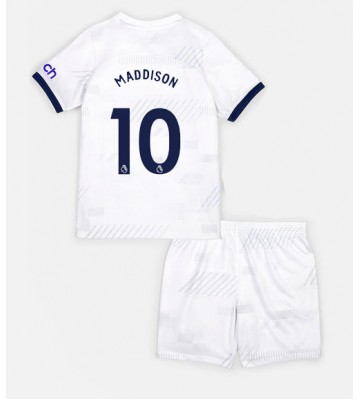 Lacne Dětský Futbalové dres Tottenham Hotspur James Maddison #10 2023-24 Krátky Rukáv - Domáci (+ trenírky)